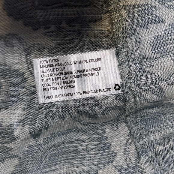 NWT Green Floral Knox Rose Long Sleeve Tunic peasant blouse size xl - Picture 8 of 8